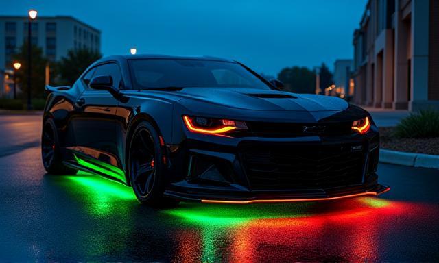 Custom LED and underglow lighting installed on a vehicle